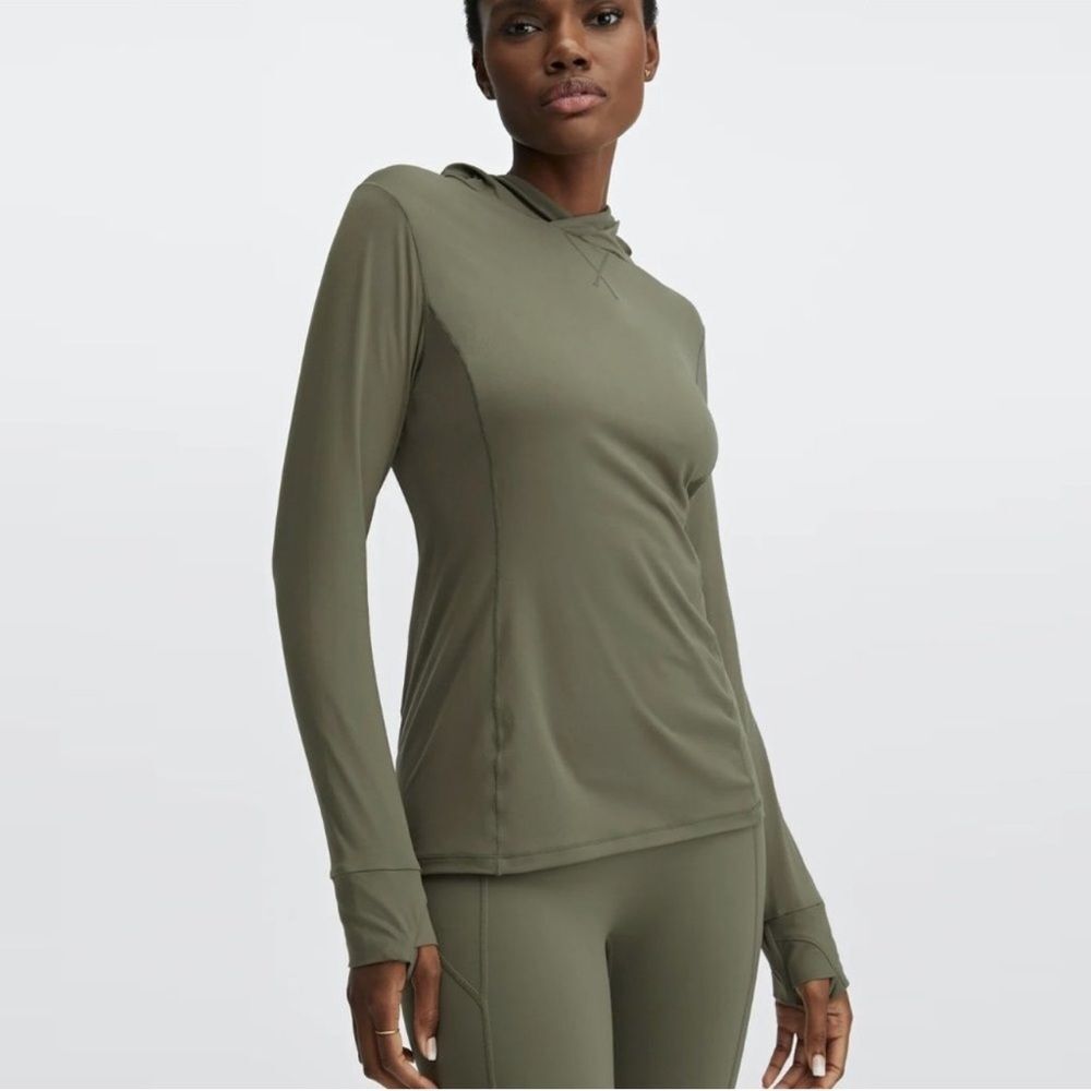 🥑5/$25 Fabletics Phoenix Run Hoodie Olive Green XXS